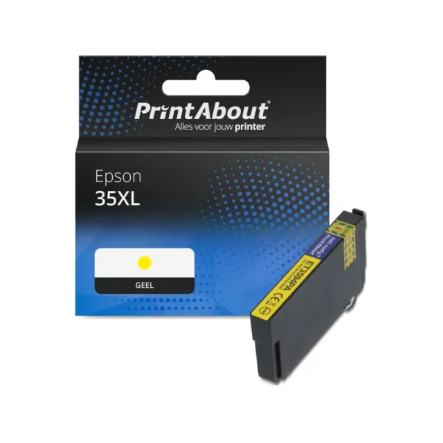 PrintAbout huismerk Inktcartridge 35XL (C13T35944010) Geel Hoge capaciteit Geschikt voor Epson
