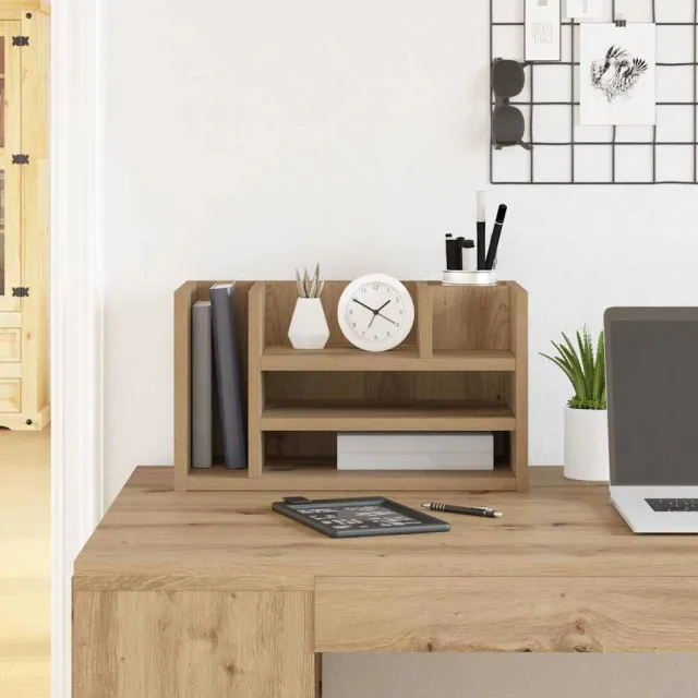vidaXL Bureau Organizer Artisanaal eiken 44,5 x 24 x 25 cm Bruin
