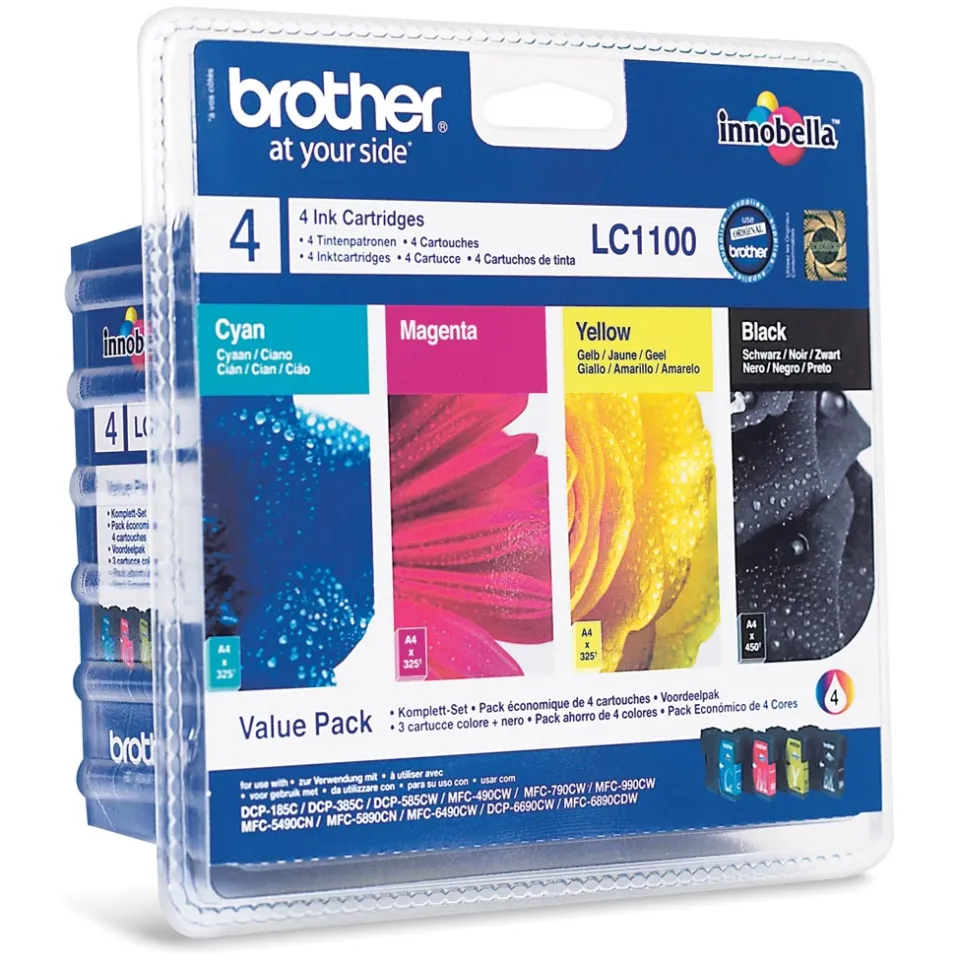 Brother inktcartridge, 325 pagina's, OEM LC-1100VALBP, 4 kleuren