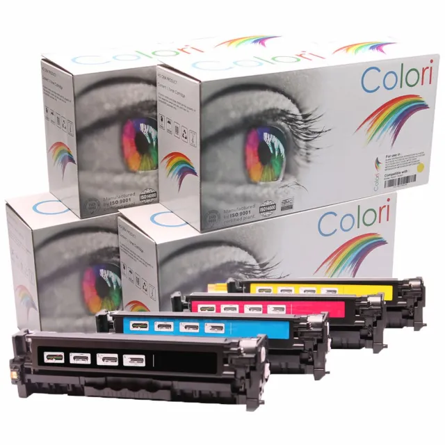 Colori Set 4x Colori huismerk toner geschikt voor HP Laserjet Pro MFP M476 M476dn M476dw M476nw M 476 M 476dn M 476dw M 476nw HP 312X CF380X 312A CF380A CF381A CF382A CF383A Set 4 kleuren