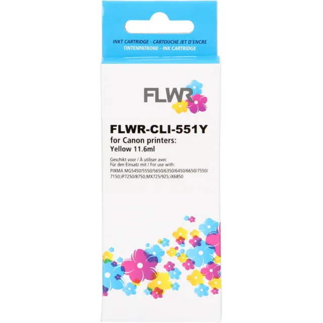 FLWR Cartridges / Canon CLI-551XL / geel / Geschikt voor Canon