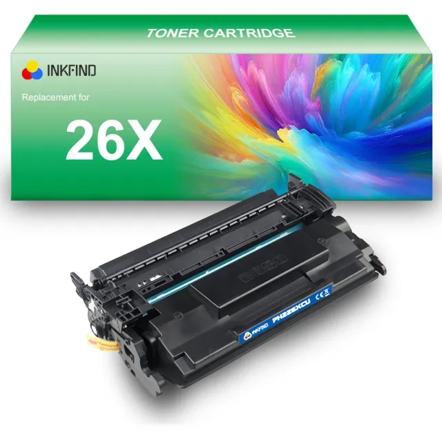 INKFIND 26X (CF226X) Tonercartridge compatibel met HP 26X CF226X Canon 052H - 1-pack Zwart XL Zwart x 1