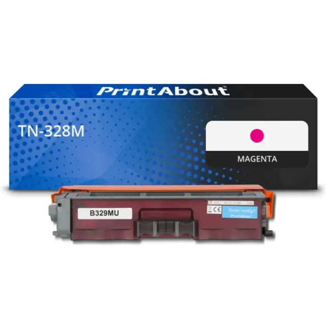 PrintAbout huismerk Toner TN-328M Magenta Extra hoge capaciteit Geschikt voor Brother