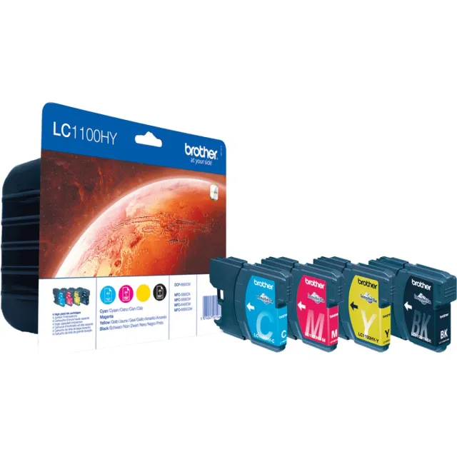 Brother LC-1100HYVALBP - Inktcartridge / Zwart / Cyaan / Magenta / Geel