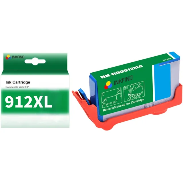 INKFIND 912XL Cyaan Inktcartridge compatibel met HP912 HP912XL HP 912 HP 912XL 3YL81AE voor HP OfficeJet Pro 8010 8012 8014 8015 8020 8022 8023 8024 8025 Hoge Capaciteit - 1-pack Cyaan Cyaan x 1