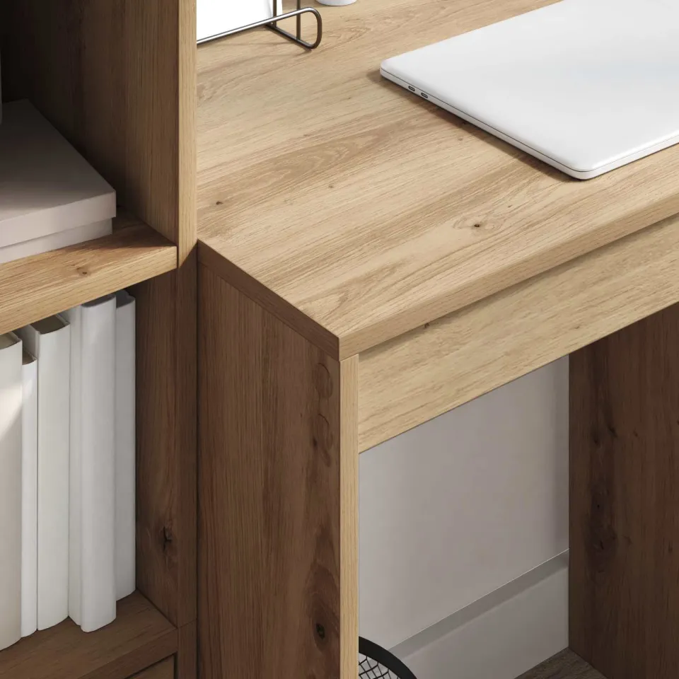 vidaXL Bureau Artisan Eiken 115,5 x 50 x 127 cm 2 st, foto 3