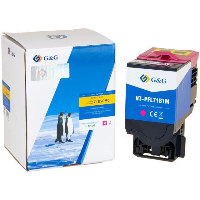 G&G Toner vervangt Lexmark 71B20M0 Compatibel Magenta 2300 bladzijden NT-PFL71B1M Kleurloos