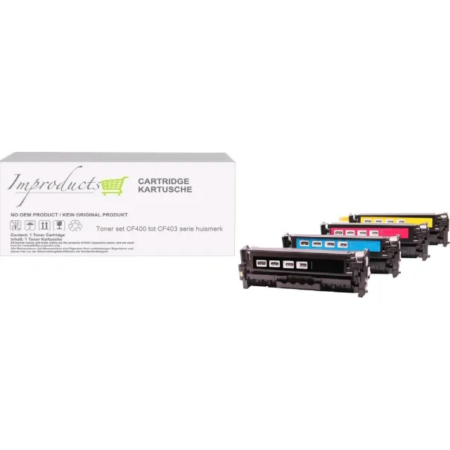 Improducts Toner - Alternatief Hp 201X / 201A HP CF400X, CF401x, CF402a, CF403a multi pack Multicolor - Zwart, Cyaan, Geel, Magenta