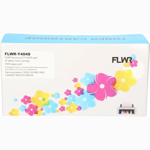 FLWR Samsung CLT-Y404S geel (Huismerk (compatible))
