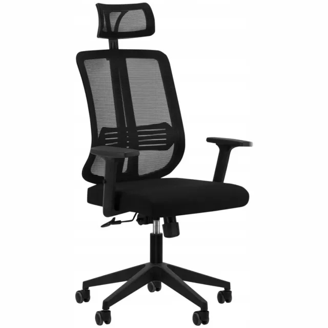 JustSit Comfortabele verstelbare fauteuil met hoofdsteun ETNA zwart