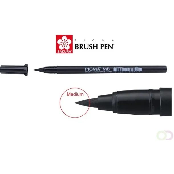 Sakura Brushpen Sakura Pigma medium zwart