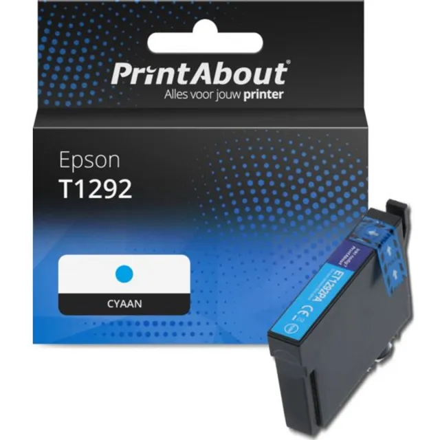 PrintAbout Huismerk Epson T1292 Inktcartridge Cyaan