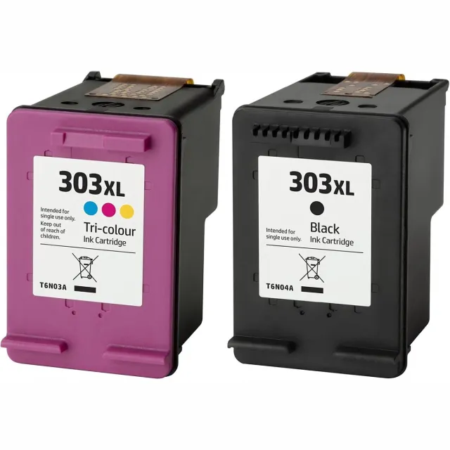 inktdag Printercartridges Multipack Vervanging voor hp 303 inktcartridges Zwart en Kleur voor HP 303XL voor HP Envy Photo 6230 Cartridges 7830 6232 6220 7134 6234 Tango X (Zwart Kleur) 1 x Zwart