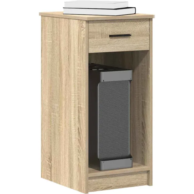 vidaXL Computertorenstandaard met lade 35x45x77 cm sonoma eikenkleurig Bruin