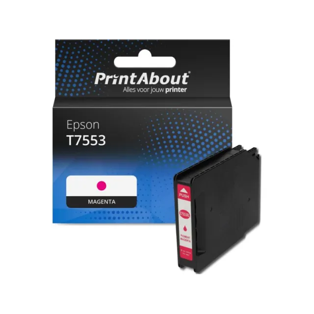 PrintAbout huismerk Inktcartridge T7553 Magenta Geschikt voor Epson