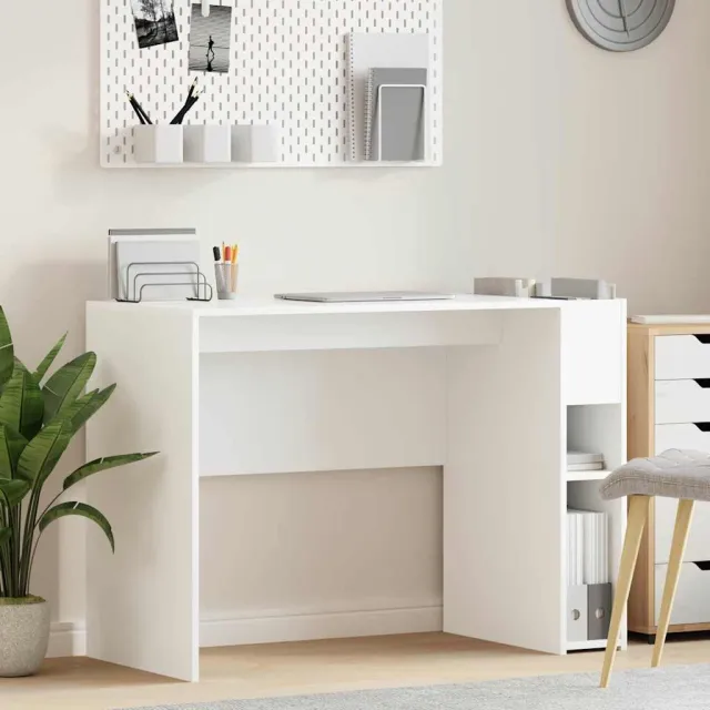 vidaXL Bureau Wit Bewerkt hout 109 x 50 x 78 cm, foto 2