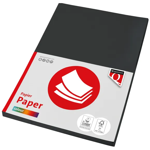 Quantore Kopieerpapier Quantore Colour A4 80gr zwart 100 vel