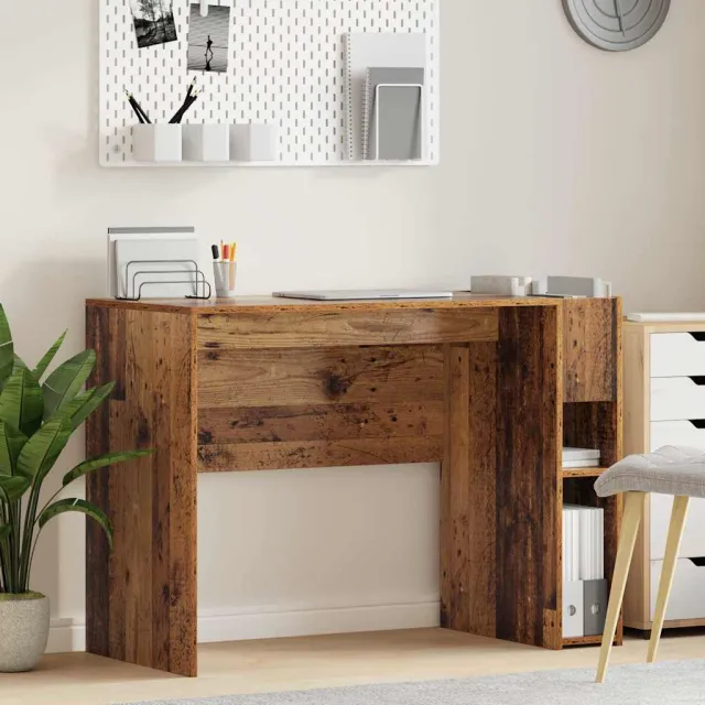 vidaXL Bureau Oudhout Bewerkt hout 109 x 50 x 78 cm bruin, foto 2