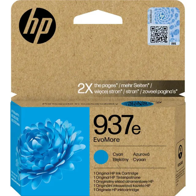 HP 937e EvoMore originele cyaan inktcartridge blauw