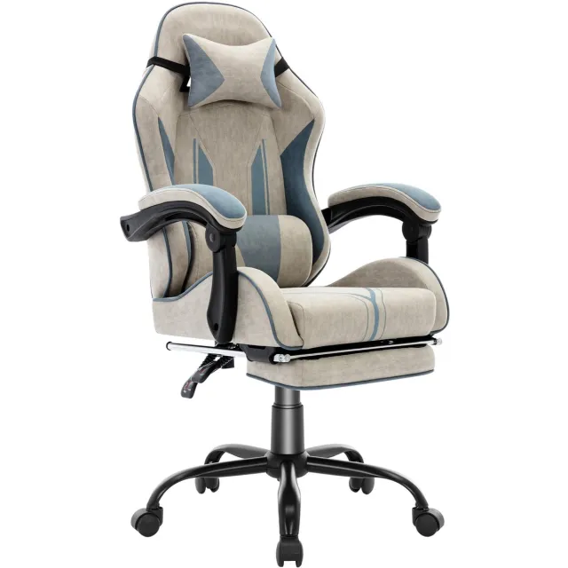 J.T.R Bureaustoelen -Gaming bureau - Computer Bureau - Ergonomische Stoel voor Thuis Kantoor - Volwassen Stoel - Grijs