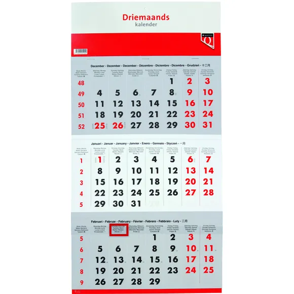 Quantore 3-Maandskalender 2027 Quantore