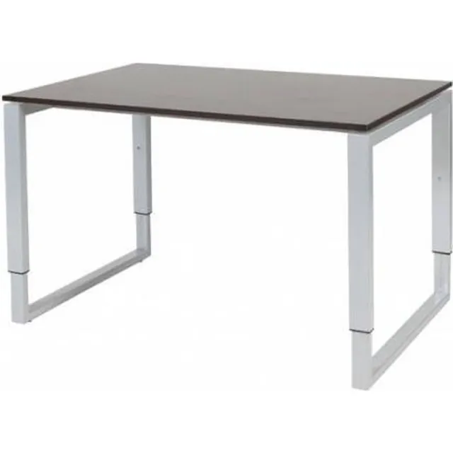 Schaffenburg Verstelbaar Bureau - Domino Plus 120x80 logan - alu frame Aluminium (RAL9006)/Logan eiken