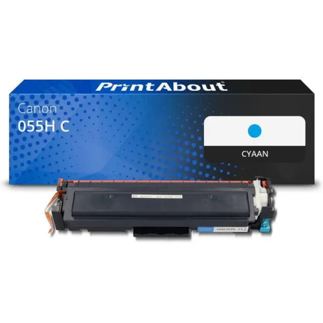 PrintAbout huismerk Toner 055H C Cyaan Hoge capaciteit Geschikt voor Canon