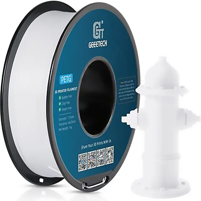 Geeetech PETG Wit 1kg 3D-Printer Filament Wit – 1.75mm – 1KG – Sterk & Duurzaam PETG Filament
