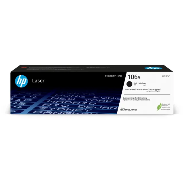 Hp toner 106A, 1.000 pagina's, OEM W1106A, zwart