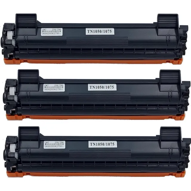 KATRIZ Huismerk Toner TN1050/TN1075 – 3 Stuks – Compatible met Brother DCP-1610W, HL-1210W, MFC-1910W e.a. – Hoge Capaciteit – Alternatief voor originele cartridges 3xZwart