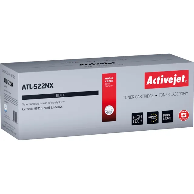 ActiveJet ATL-522NX Toner voor Lexmark-printer; Lexmark 52D2H00 vervanging; Opperste; 25000 pagina's; zwart.