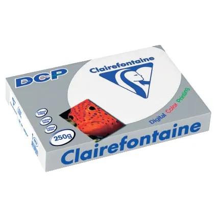 Clairefontaine DCP presentatiepapier A4, 250 g, pak van 125 vel wit