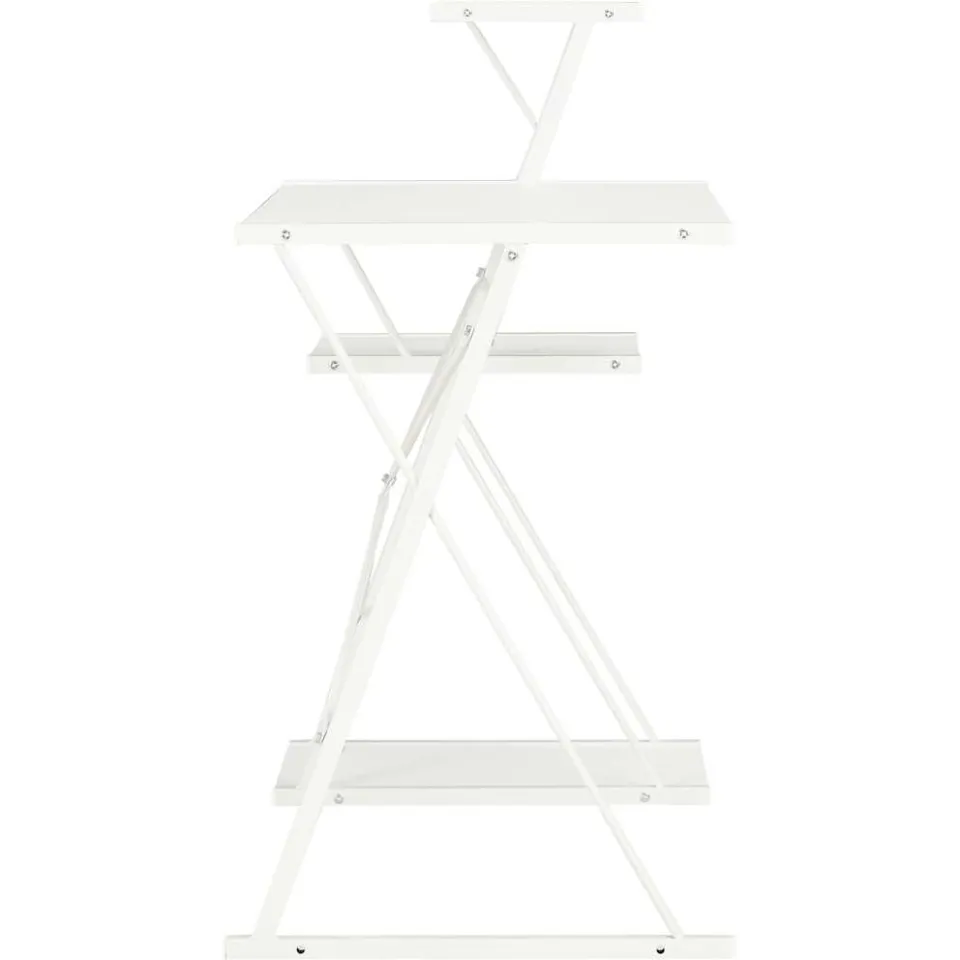 vidaXL Bureau met schap 116x50x93 cm wit, foto 4