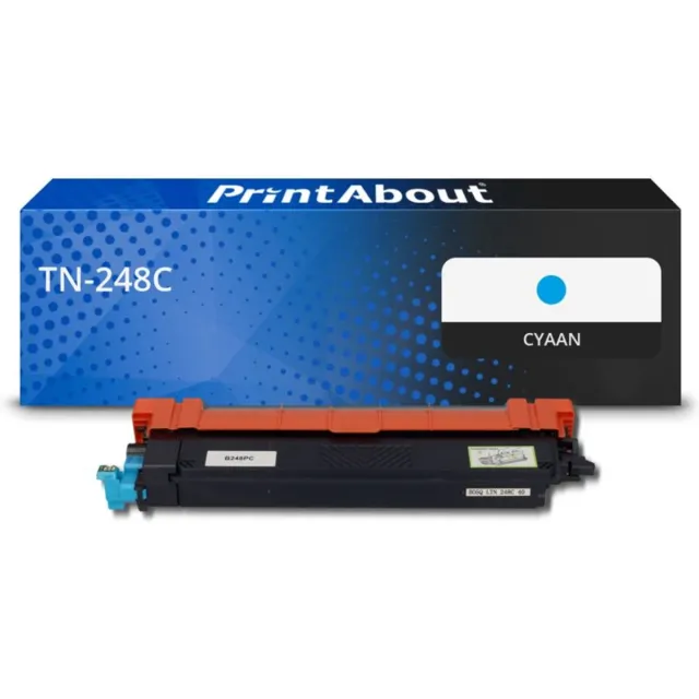PrintAbout huismerk Toner TN-248C Cyaan geschikt voor Brother