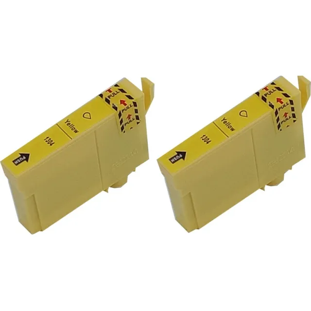 KATRIZ huismerk ink Epson T1304 Geel | voor Epson Stylus SX525WD/SX620FW/SX535WD/BX525WD/BX625FWD/BX635FWD/BX935FWD/WorkForce WF-7015/7515/7525 | 2 stuks