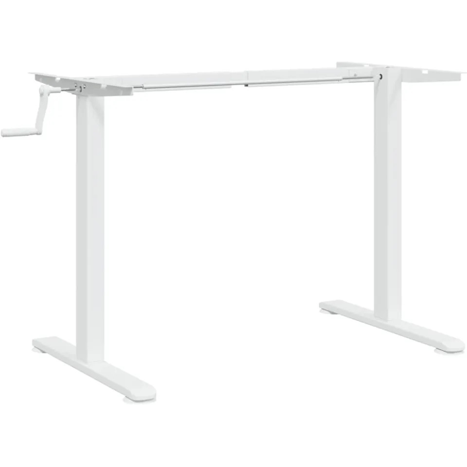 vidaXL Zit-sta bureauframe (94-135)x60x(70-114) cm staal wit