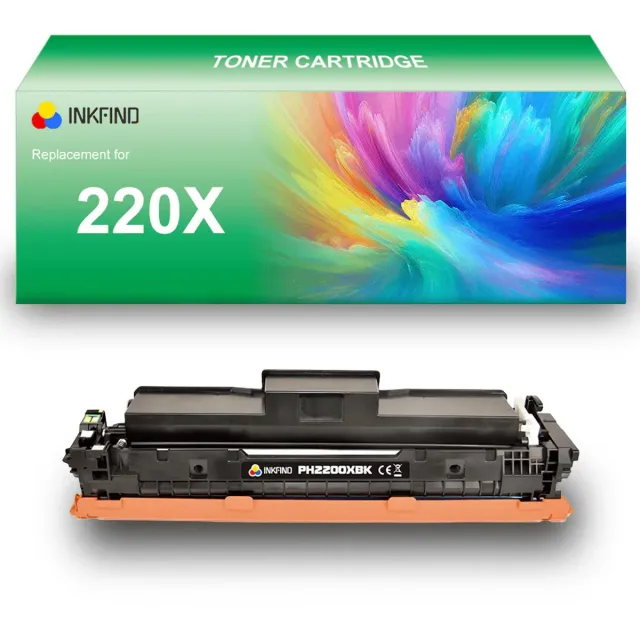 INKFIND 220X (W2200X) Zwart tonercartridge compatibel met HP 220X (W2200X) Zwart toner cartridge - 1-pack Zwart Zwart x 1