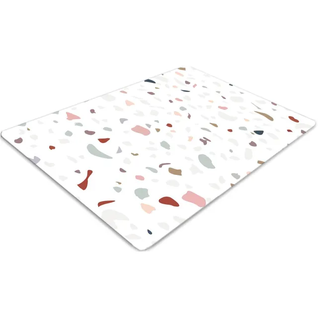 TULUP Vloerbeschermer - Gekleurde Vlekken Vloerbeschermer Groot - 120 x 90 cm - Rood Bureaustoelmat - Vloerbeschermer Bureaustoelmat - Motif Vloerbeschermer - Stoel Mat - Kantoordecoraties Rood Gekleurde vlekken
