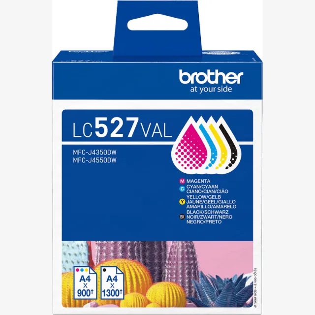 Brother LC-527VAL inktcartridge voordeelverpakking, 4 kleuren zwart;cyaan;magenta;geel, foto 2
