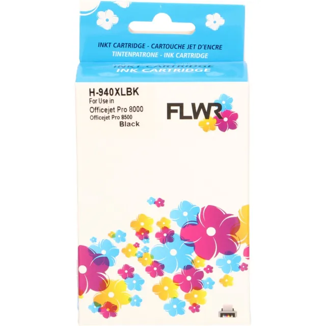 FLWR Cartridges / HP 940XL / zwart / Geschikt voor HP