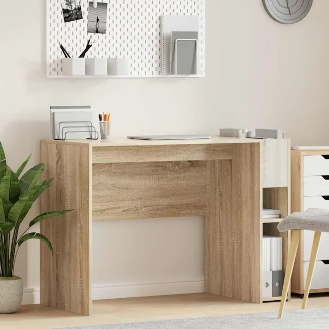 vidaXL Bureau Sonoma Eiken Bewerkt hout 109 x 50 x 78 cm, foto 2