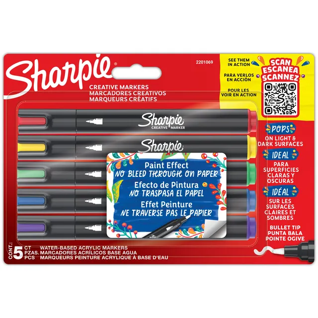 Sharpie Creatieve marker Sharpie assorti blister à 5 stuks