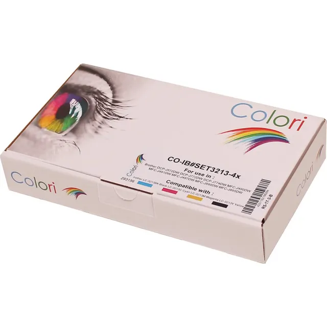 Colori Set 4x Colori huismerk inkt cartridge geschikt voor Brother LC-3213 LC-3211 LC-3213VALBP voor Brother DCP-J572DW DCP-J772DW DCP-J774DW MFC-J490DW MFC-J491DW MFC-J497DW MFC-J890DW MFC-J895DW Set 4 kleuren