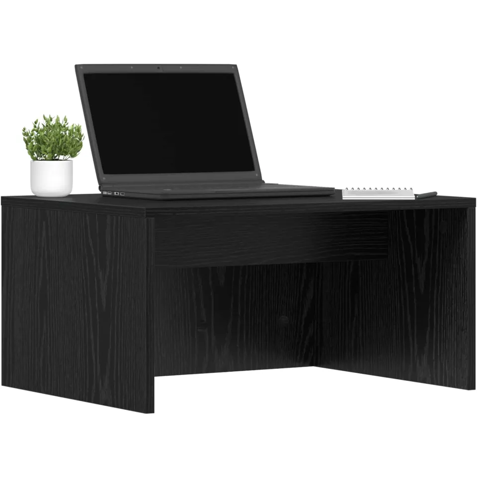 vidaXL Wandbureau Zwart Eiken Bewerkt hout 60 x 45 x 30 cm