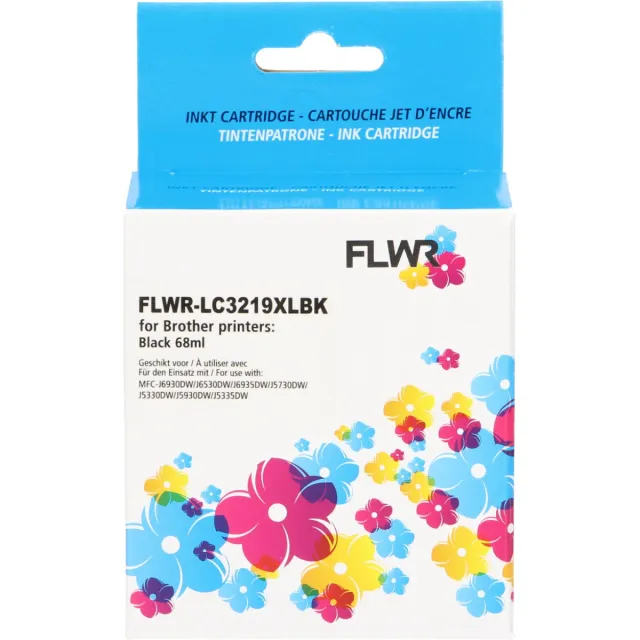 FLWR Cartridges / Brother LC-3219XLBK / zwart / Geschikt voor Brother