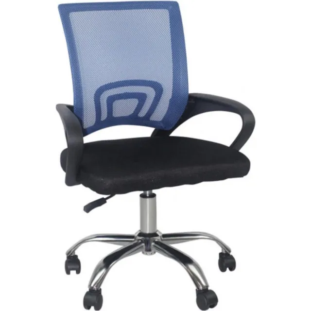 Bolt Edge Luxe Ergonomische Bureaustoel - Zwart/Blauw - Op Wielen - In Hoogte Verstelbaar