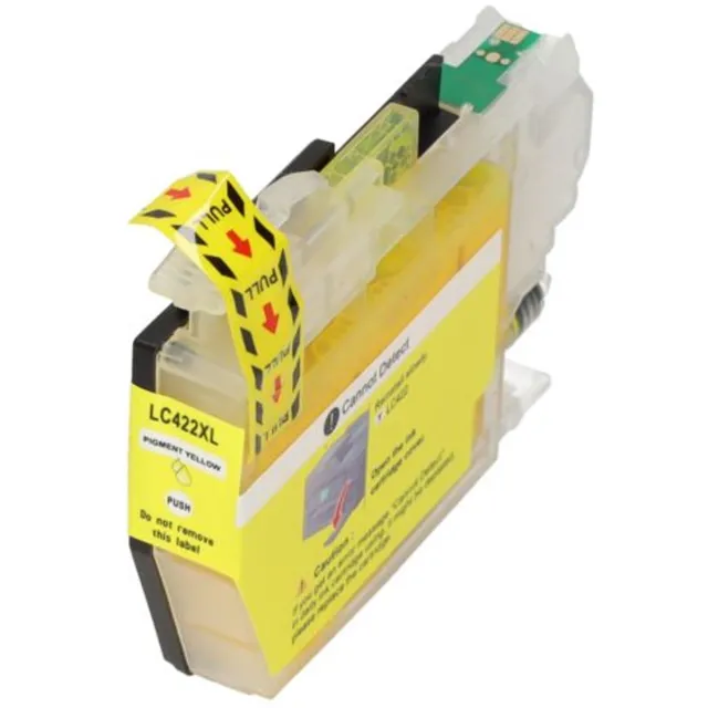 PrintAbout huismerk Inktcartridge LC-422XLY Geel Hoge capaciteit geschikt voor Brother