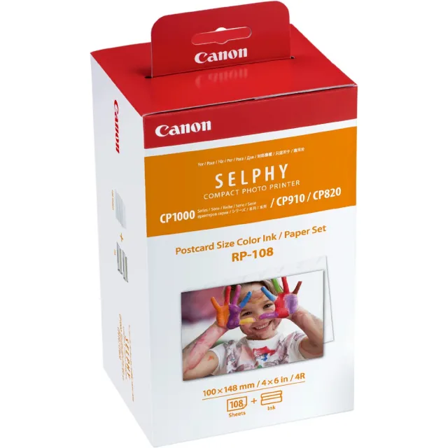 Canon RP-108 - Instant fotopapier - Inkt/papierset - Voor SELPHY CP-printers - Origineel - 10 x 15 cm formaat - 108 sheets Kleur