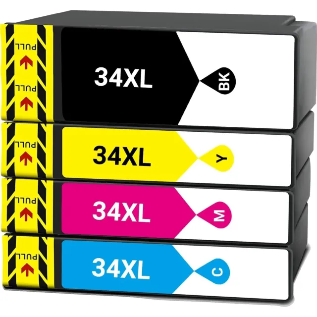 G&G Voordeelset - Vervanger voor Epson 34 XL T3476 Black, Cyan, Magenta, Yellow