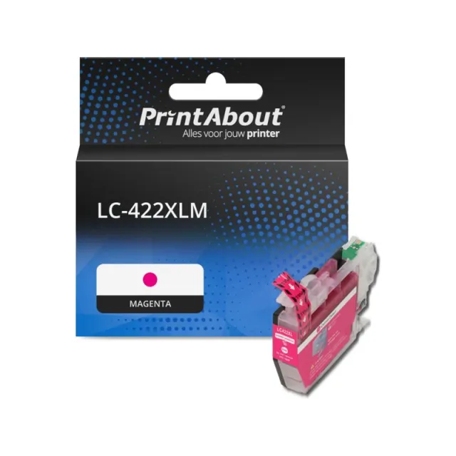PrintAbout huismerk Inktcartridge LC-422XLM Magenta Hoge capaciteit Geschikt voor Brother